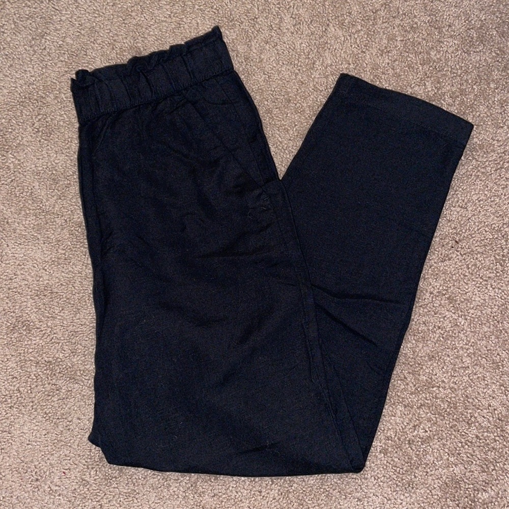 Black linen pants